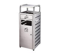 Cestino per rifiuti per esterni Cestino per rifiuti per esterni, in alluminio pressofuso commerciale rettangolare in acciaio inox con cassetto, posacenere, pattumiera di smistamento Barca