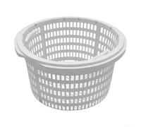 Cestino per skimmer bianco da 18 cm, compatibile con vari tipi di piscine, tra cui unità interrate e fuori terra, con rete fine per raccogliere detriti e proteggere le attrezzature dai danni causati