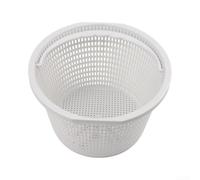 Cestino per skimmer per piscina, grande, 20 cm, riutilizzabile, con manico, per piscine fuori terra, efficiente rimozione dei detriti, in plastica ABS bianca, 20 x 20 x 12,4 cm (1 pezzo)