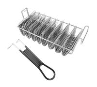 Cestino per taco con 8 conchiglie, in acciaio inox, manico lungo, design anti-scottatura, supporto per burritos per ristoranti e snack bar, soluzione facile per friggere