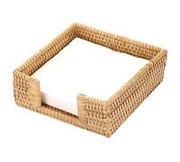 Cestino per tovaglioli, cestino per tovaglioli, rattan intrecciato quadrato rustico 7x7x2 pollici per l'arredamento della cucina del ristorante della fattoria