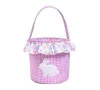 Cestino per uova Cestino for conigli rosa traspirante con base rinforzata, contenitore in tessuto for la raccolta delle uova, articoli for feste