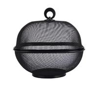 Cestino per uova Cestino For La Frutta In Metallo Con Coperchio, Cestello Lo Scolo Della Cucina, Ciotole Conservazione(Black)