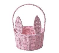 Cestino per uova Cestino intrecciato a mano, cestino for la raccolta delle uova da picnic, compatto, classico, decorativo, for camera da letto, patio, picnic(Pink)