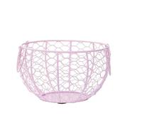 Cestino per uova Cestino portaoggetti in filo metallico a forma di gallina, contenitore for la raccolta delle uova, portauova di gallina da fattoria, for decorazioni da cucina e for la casa(B pink)