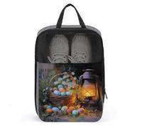 Cestino per uova di Pasqua, margherite, fiori selvatici, vecchia lanterna, borsa per scarpe da viaggio, uso quotidiano, anti-polvere, custodia per scarpe da golf