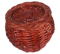 Cestino per uova intrecciato: cestino rotondo da tavolo in vimini intrecciato