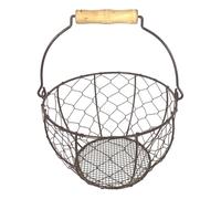 Cestino per uova - Organizer in ferro vintage con manico+supporto per capitale metallico, robusto contenitore per la casa | Pantry Home Organization Patate producono stile rustico