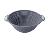 Cestino pieghevole in silicone, grande capacità, per pane e torte, resistente al calore, antiaderente, utensile da cucina salvaspazio (rotondo)