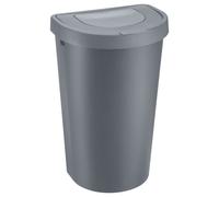 Cestino Plast Team Coperchio Incernierato Bianco o Grigio 45 l