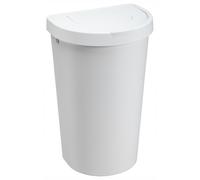 Cestino Plast Team Coperchio Incernierato Bianco o Grigio 45 l