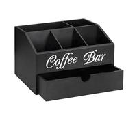 Cestino Porta Caffè e Tè, Porta Caffè In Legno, Decorazione Rustica per Bar7427 [EEK: A]