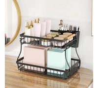 Cestino Porta Frutta Due Livelli Scaffale Espositore Frutta Verdura Portaoggetti