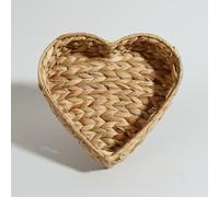 Cestino portafrutta a forma di cuore in giacinto d'acqua