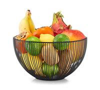 Cestino portafrutta in metallo, Nero , ca. Ø 25 x 14 cm