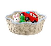Cestino Portafrutta Intrecciato - Vassoio Decorativo in Rattan Sintetico per Tavolo | Porta Frutta Rustico Intrecciato Per Tavolo Sala da Pranzo Dispensa Soggiorno Matrimonio Pasqua Natale