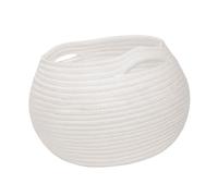 Cestino portaoggetti a forma di barattolo con manico in iuta naturale, organizer per giocattoli per bambini, accessori per la decorazione della casa, cestino decorativo a forma di urna