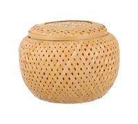 Cestino Portaoggetti Con Coperchio Piccola Scatola Di Bambù Mini