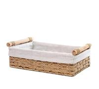 Cestino portaoggetti for bagno e cucina, piccolo organizer in vimini for ripiani, rotondo, in carta corda Per Bagno,Cameretta(L)
