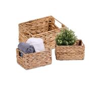 Cestino Portaoggetti Giacinto Intrecciato Cesto Contenitore Bagno Multiuso Set 3