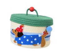 Cestino portaoggetti in corda di cotone fatto a mano, contenitore organizer