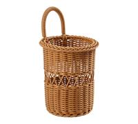 Cestino Portaoggetti in Rattan da Parete per Cucina Bagno Ufficio Uso 23x13x16cm