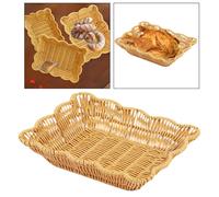 Cestino portaoggetti in rattan, vassoio portapane e caramelle per tavolino