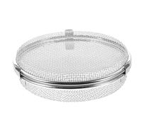 Cestino portaoggetti in rete per lavastoviglie, in acciaio inox, rotondo, 18 x 18 x 3 cm