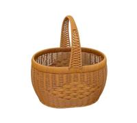 Cestino portaoggetti intrecciato a mano, cestino for la spesa intrecciato in rattan in stile rustico, cestino portafrutta for picnic con snack di frutta