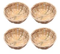 Cestino portaoggetti intrecciato a mano da 4 pezzi Cesto portaoggetti per
