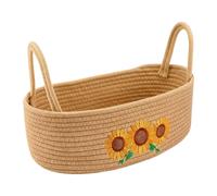 Cestino portaoggetti intrecciato a mano, organizer da scaffale per dispensa,