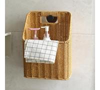 Cestino Portaoggetti Intrecciato Da Parete in PP, Imitazione Rattan, Organizer