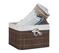 Cestino portaoggetti marrone scuro Organizer pieghevole Contenitore decorativo