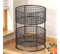 Cestino portaoggetti multifunzionale in filo metallico per mobiletto del