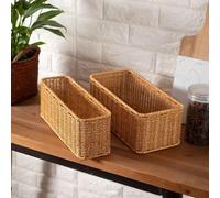 Cestino Portaoggetti Organizer per Gioielli Contenitore Rettangolare Decorativo