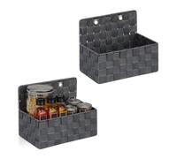 Cestino Portaoggetti Parete Contenitore Salvaspazio Organizer 20x25x16,5cm Set 2