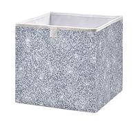 Cestino portaoggetti per giocattoli, con motivo glitter argento, per cameretta dei bambini, decorazione per la casa, 40 x 27 x 4,3 cm