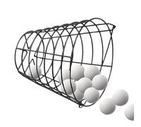 Cestino portaoggetti per palline da golf, per conservare 100 palline da golf, contenitore in filo metallico con manico antiruggine, supporto per corso, guida, casa, cortile, attrezzature sportive