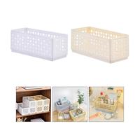 Cestino Portaoggetti Pieghevole in Plastica per Forniture Casa e Ufficio Bianco