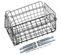 Cestino portaoggetti posteriore per bicicletta, con fodera, pieghevole, grande capacità, può contenere fino a 25,4 kg MTB Road Mountain Bicicletta Cestino in filo metallico