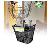 CESTINO PORTAPACCHI SHOPPING ANTERIORE MANUBRIO PER BICICLETTA BICI NERO ZX-9931