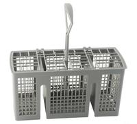 Cestino portaposate grigio, 6 scomparti con manico staccabile, parte di ricambio per Bosch per Siemens per Neff per Gorenje per lavastoviglie Hotpoint, dimensioni 22,8 x 9 x 11,7 cm