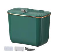 Cestino Portarifiuti Da Parete - Cestino Compost Con Coperchio - Contenitore Compatto Da 7 Litri Con Sacchetti Per Bagno Camera Armadio Sottolavello