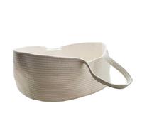 Cestino portatile per pannolini per bambini, cesto per pannolini portatile in corda di cotone per bambini, cesto per pannolini in corda di cotone per bambini, cesto di mosè in corda di cotone per la