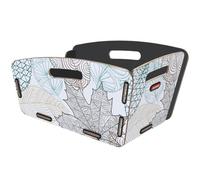 Cestino posteriore arrotondato Klickfix Radkiste 2 Fix Feuillage Blanc TU