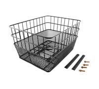 Cestino posteriore BICI BICICLETTA rettangolare alto doppia maglia nero RMS