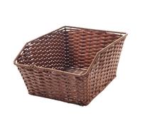 CESTINO POSTERIORE BICI IN VIMINI SINTETICO RETTANGOLARE MARRONE 39X28X17cm