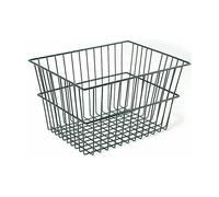 Cestino Posteriore Bici Nero in Ferro Plastificato Norvegia 30x40x23 cm
