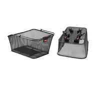 Cestino posteriore Klickfix City II 41x21x31cm , nero, a maglia stretta