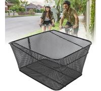 Cestino posteriore rettangolare bicicletta cesto bici ferro nero 40x33x20 robust